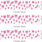 3 pcs Pink Doll Cake Strips Edible birthday cake strips, cake side borders, Icing Sheets 2.7X11.8