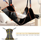 MDSTOP Universal Full Body Patient Lift Sling, Transfer Sling for Elderly & Disabled with Padded, Patient Aid Lift Medical Sling for Shower Bath, Transfer, Positioning and Lifting (Black M)