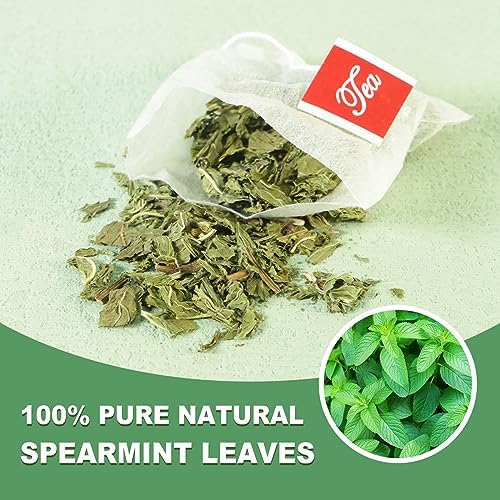 TEARELAE - Spearmint Tea - 1.5g x 50 Count - 100% Pure Spearmint Leaves - Non-GMO - Naturally Caffeine-free Herbal Tea - Support Digestion & Natural Breath Freshener
