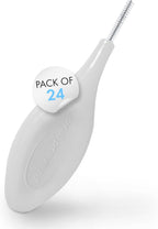 Smart Grip Interdental Brushes 0.45 mm – White – ISO 1 – Deep Cleaning Between Teeth – Ultra-Fine Dental Picks – 24 Pack