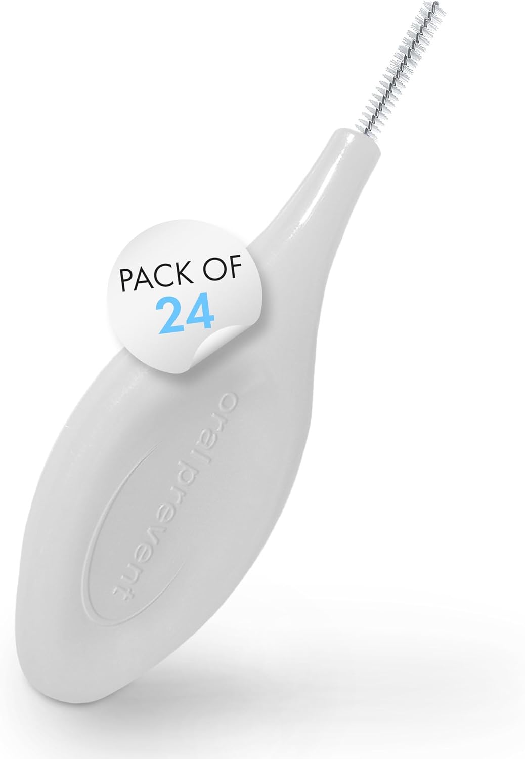 Smart Grip Interdental Brushes 0.45 mm – White – ISO 1 – Deep Cleaning Between Teeth – Ultra-Fine Dental Picks – 24 Pack