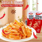 WeiLong Konjac Snack, Spicy Hot Strips, Spicy Snacks Latiao La tiao, Chinese Snacks Moyushuang, Spicy Flavor, 卫龙辣条，魔芋爽(香辣), 18g*20 Bags, Pack of 1