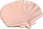 Ceramic Shell soap Box self draining European Design Sink Bathroom Shower soap Tray Anti-Slip soap Holder Multi-Functional Jewelry Stand Small and Cute, Pink