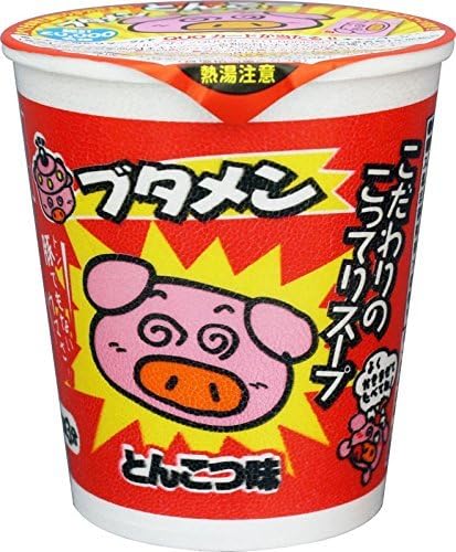Japanese Dagashi 18 pcs assortment & Cup Noodles ramen BUTAMEN set special BOX with AKIBA KING sticker