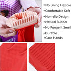 Rubber Cleaning Gloves Kitchen Dishwashing Glove 3-Pairs,Waterproof Reuseable.(Small)
