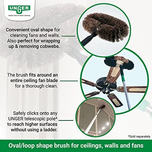 UNGER WALB0 StarDuster Wall Cleaning Brush, Brown