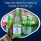 S.Pellegrino Sparkling Natural Mineral Water, 33.8 fl oz. Plastic Bottles (Pack of 12)