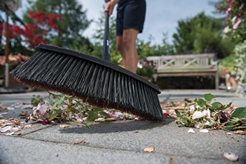 Fiskars All Purpose Yard Broom M, with PowerClean-bristles, Length: 1.6 m, Black/Orange, 1025921