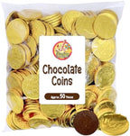 Gold Candy Coins, 50 Count | Gourmet Milk Chocolate Coins for Easter, Parties, Birthdays & Celebrations | Crafted from Premium Ingredients, Kosher, Non-GMO Certified