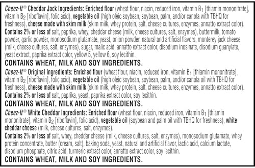 Cheez-It Cheese Crackers, Baked Snack Crackers, Lunch Snacks, Variety Pack, 12.1oz Box (12 Packs)