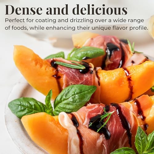 Aged Balsamic Glaze 8.45 fl.oz. (250ml), High Density Balsamic Vinegar Glaze Drizzle, Cream with Balsamic Vinegar of Modena, Sweet Reduction Glaze - Imported from Italy