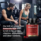 Antarctic Krill Oil - Wild Caught Omega 3 Krill Oil 500 mg with EPA, DHA, Astaxanthin & Phospholipids - Brain, Heart, Joint Support, Non-GMO, Gluten-Free, Antioxidant, Sustainably Sourced, 60 Softgels
