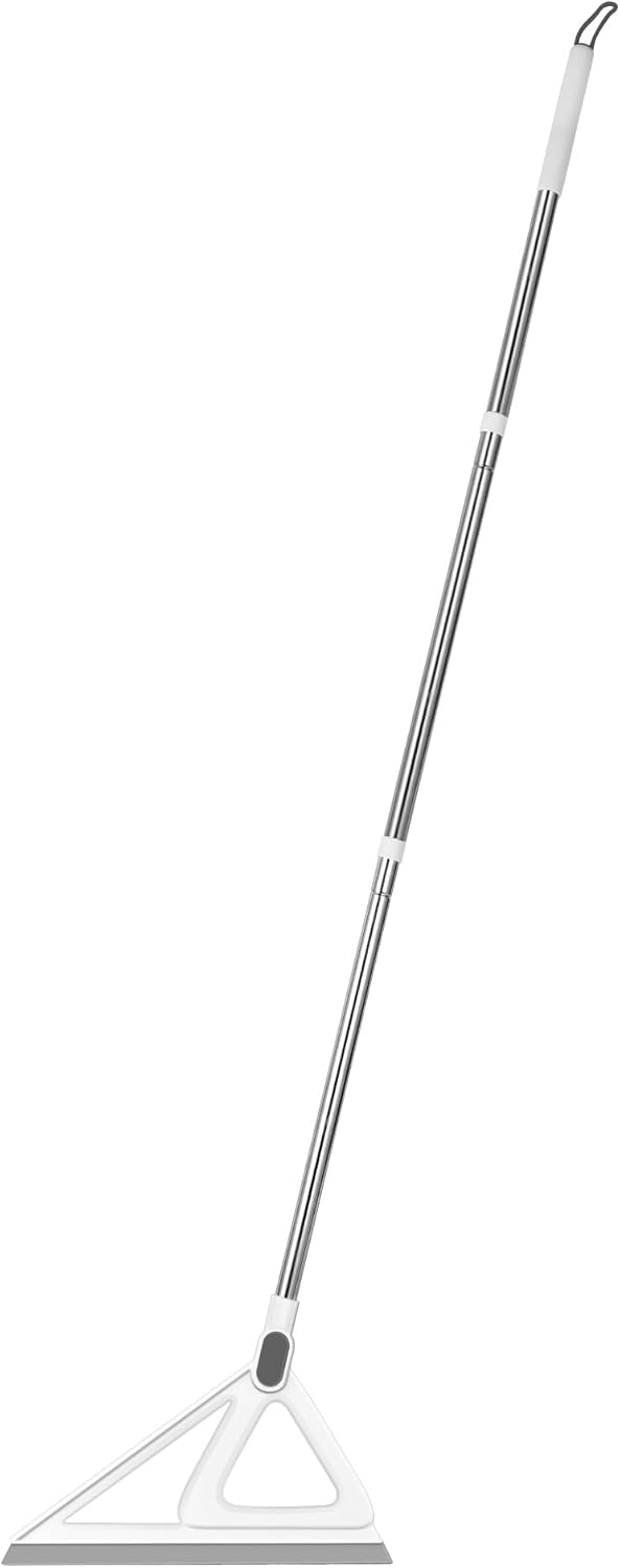 Multifunction Magic Broom, Squeegee Broom for Floor, Rubber Broom, Silicone Broom for Floor Cleaning, Magic Broom Sweeper for Living Room, Kitchen, Bathroom-Easy Dry The Glass (Grey)