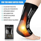 NEENCA Ankle Brace for Pain Relief, 2 Pack Compression Ankle Sleeves Set. Ankle Support Stabilizer for Achilles Tendonitis, Plantar Fasciitis, Joint Pain, Swelling, Arthritis, Sport