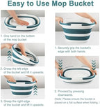 Collapsible Bucket for Cleaning, 4.2 Gallons Mop Bucket with Handle for Floor Window Car Washing, Silicone Ice Buckets for Parties Camping Fishing Beach, RV Laundry Storage Household Cleaning Supplies