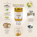 Mellona 100% Raw Honey Unfiltered with Ginger & Turmeric - Natural Honey Raw Unprocessed, Unheated & Unfiltered, No Artificial Additives, Pure Superfood 700 Gram