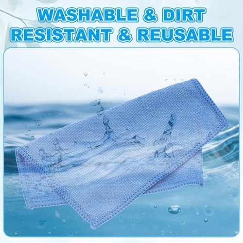 PATIKIL Glasses Cleaning Cloth 5.91" x 5.91", 6 Pcs Microfiber Eyeglasses Cleaner Cloths Soft Absorbent Rags for Camera Len Eyeglass Screens Phones Smart Devices, Blue