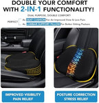 kingphenix Wedge Car Seat Cushion: Memory Foam Truck Seat Cushion for Car Seat Driver - Sciatica and Back Pain Relief - Enhancing Driving Comfort -Black
