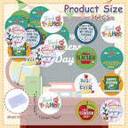 36 Pack Edible Teacher Appreciation Cupcake Toppers Wafer Paper Thank You Teacher Cupcake Picks Best Teacher Cake Decor for Teacher's Day Party Cake Decor Supplies