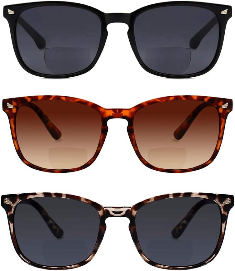 Yogo Vision Bifocal Reading Sunglasses Men Women Classic Retro UV400 Sun Readers Lightweight Outdoor Eyewear