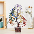 YATSKIA 7 Chakra Tree of Life - Crystals and Healing Stones | Birthday Gifts for Women | Crystal Tree for Positive Energy | Home Office Decor | Spiritual Gifts for Women