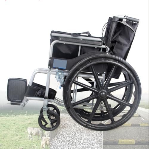 24 Inch Rear Wheels for Manual Wheelchair Replacement Wheel, 24 x 13/8 Solid Non-Inflatable Anti-Slip Tire, Integrally Formed Wheel, with 1/2" Bearing (1 Set of 2)