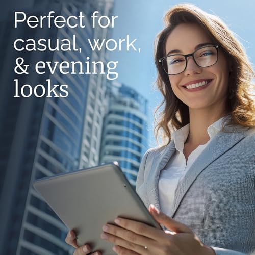 CCVOO Reading Glasses for Women +4.0, Eyeglasses, Blue Light Readers for Women/Men, Computer Eye Glasses, Cheaters