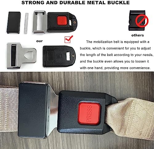 NICHOY Black Joint Mobilization Belt, Adjustable Support Belt for Physical Therapy, Rehabilitation,Gait Belts Traction Chiropractic Flexion Mobilisation(Color:A)