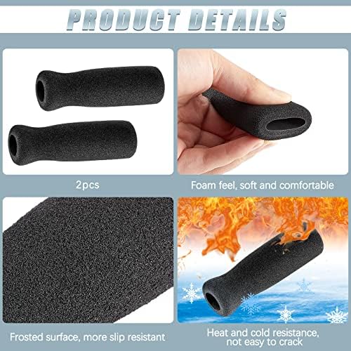 Timtin Foam Cane Handle Grip Replacement Offset Walking Hand Foam Handle for Bicycle Handlebars Walking Cane Accessories 4.53 x 0.98 x 0.98 Inch, Black