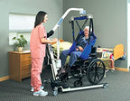 Invacare Reliant Divided Leg Sling with Head Support for Patient Lifts, Polyester, Large, 450 lb. Weight Capacity, R101,Binding; Green, Body; Blue