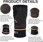 INDEEMAX Copper Wrist Compression Sleeve 1 Pair, Comfortable Hand Brace Support for Arthritis, Tendonitis, Sprains, Workout, Carpal Tunnel - Left & Right - Women and Men
