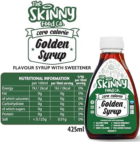 Skinny Foods Zero Calorie Skinny Syrup- Golden Syrup (425ml)