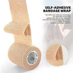 OK TAPE Self Adherent Cohesive Bandages Wrap - 24Packs, 1" x 5 Yards, Non-Woven Self Adhesive Bandage Wrap for Thumb, Finger, Wrist, Ankle, Vet Wrap Bandages Tape (Mixed Colors)