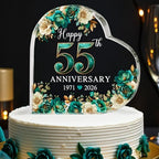 55th Wedding Anniversary Acrylic Cake Topper, 55 th Anniversary Decorations, 55 Wedding Topper, 55 Years Of Married Gifts (55th Anniversary Cake topper 2026)