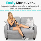 Vive Leg Lifter Strap (44 Inch) - Rigid Foot Loop, Hand Grip for Adult, Senior, Elderly, Handicap, Disability, Pediatrics - Long Band Mobility Aid for Car, Bed, Couch, Hip Replacement, Wheelchair