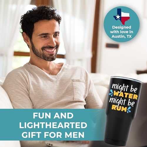 Funny Might Be Rum Tumbler 30oz, Perfect Rum Lovers Gifts for Men, Unique Rum Drinker Gifts, Ideal Gifts for Rum Lovers, Rum Gifts for Men, Birthday Gifts Ideas for Rum Drinkers, Christmas, Gift-Ready