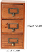KOMBIUDA 1pc Multipurpose Wooden Desktop Storage Box Sundries Container with Drawer Design for Organizing Office Kitchen and Living Supplies