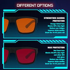Blue Light Gaming Glasses for Men & Women, Anti Harmful Blue Light for Computer & Gaming, Amber Lenses Anti Eyestrain