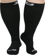 Plus size compression socks wide calf men women knee high 20-30 mmhg breathable circulation xl 2xl 3xl 4xl 5xl