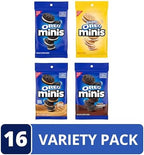 OREO Minis Sandwich Cookies Variety Pack, Original Creme, Chocolate Creme, Peanut Butter Chocolate, and Golden OREO, 16-3 oz Bags