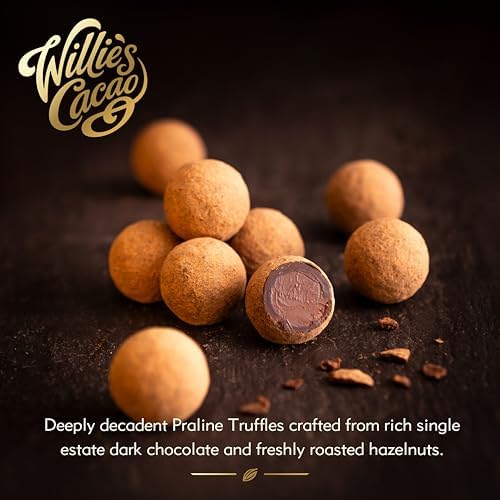 Willie's Cacao 16-Piece Milk Chocolate Praline Truffles with Sea Salt