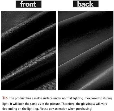 600D Nylon Waterproof Material, 59" Wide Waterproof Fabric by The Yard, Soft Lightweight Outdoor Fabric, Black Waterproof Upholstery Fabric for Outdoor Chair Cushion Furniture Cover Awning Etc 1 Yard