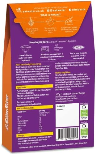 Eat Water Slim Noodles, Fettucine, Penne, Spaghetti, Lasagne & Rice 200g (2 of Each)