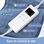 NBKLS Heating Pads for Back Neck Shoulder Pain, Electric Heating Pad Auto Shut Off, Fast Heat, Large Heating Pad Christmas Gift for Women Men, Birthday Gifts for Mom Dad (Blue)