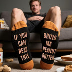 GOLIN If You Can Read This Funny Saying Non-Slip Socks, Novelty Gifts for Men Women Teens Food Lover