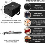 Bike Basket with Removable Insulated Cooler Bag, Foldable Weatherproof Steel Wire Rack