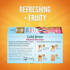 Twinings Cold Brew Variety Sampler Peach and Mixed Berries Black Iced Tea Bags, 20 Count (Pack of 2), Deliciously Unsweetened Flavoured Black Tea, Caffeinated, 40 Individually Wrapped Tea Bags