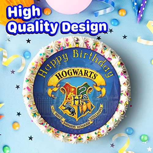 7.5 Inch Edible Cake Toppers – Magic School Themed Birthday Party Collection of Edible Cake Decorations
