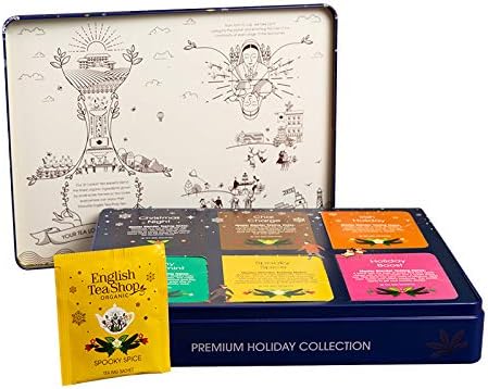 English Tea Shop - Premium Holiday Collection North Star- Blue Gift Tin - 36 Tea Bag Sachets, 54g