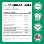 Lymphatic Drainage Supplement – Lymphatic Drainage Capsules with Dandelion, Burdock, Cleavers & Echinacea, Supports Bloating, Fluid Balance & Daily Lymphatic Wellness – 60 Capsules